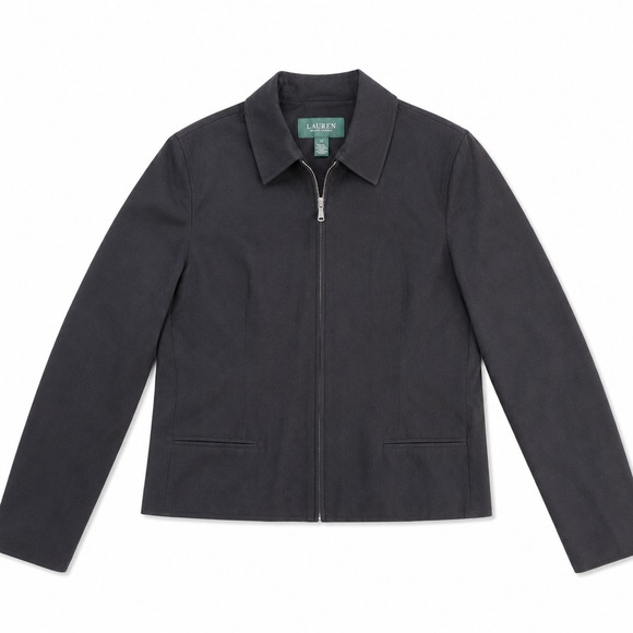 Lauren Ralph Lauren Jackets & Blazers - Lauren Ralph Lauren Women Zip Front Blazer Jacket Black
